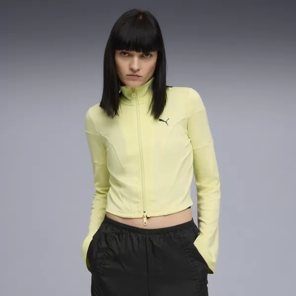  Ženska jakna PUMA DARE TO SLIM CROPPED TRACK JACKET 63214635 ZLATA LUNA 