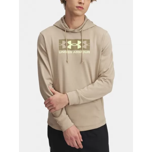  Moški pulover UNDER ARMOUR RIVAL TERRY LOGO HOOD 1390141-299 RJAVA 