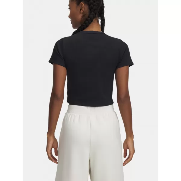  Ženska majica s kratkimi rokavi UNDER ARMOUR UA RIVAL RIB BABY TEE 6000264-001 ČRNA 