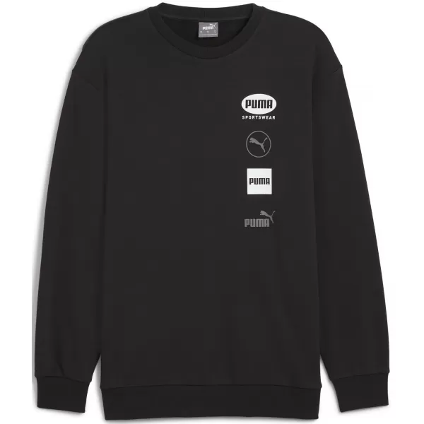  Moška jopica PUMA POWER GRAPHIC CREW 68275101 PUMA ČRNA 