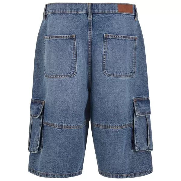  Moške kratke hlače URBAN CLASSICS TB7367 SREDNJE TEMNO MODRO OPRANO 
