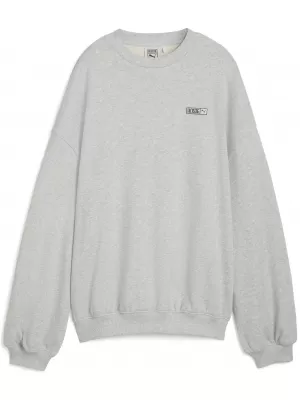 Damske trenirke PUMA X ROSÉ OVERSIZED CREW 63380310 RAVNO SVETLO SIVA HEATHER