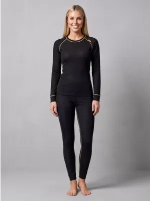 Ženski termo set ALTISPORT GOLDA ČRNA/ZLATA