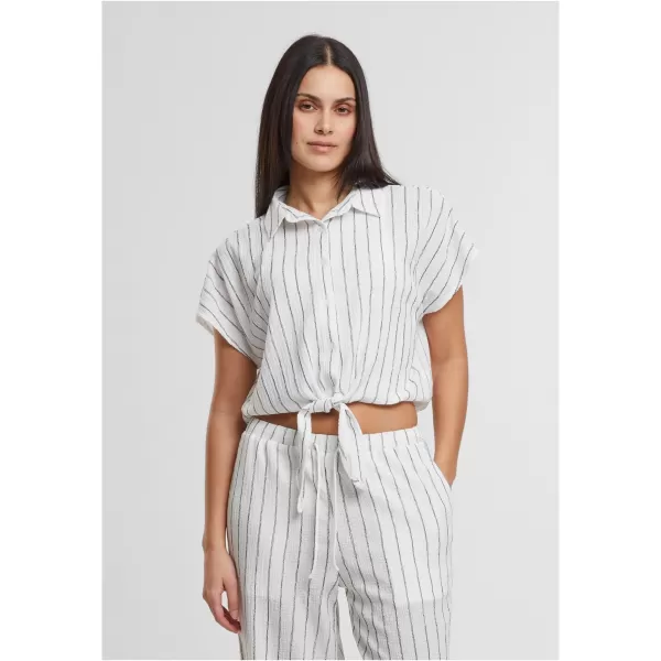 Ženska bluza URBAN CLASSICS TB7474 UMAZANO BELA/ČRNA 