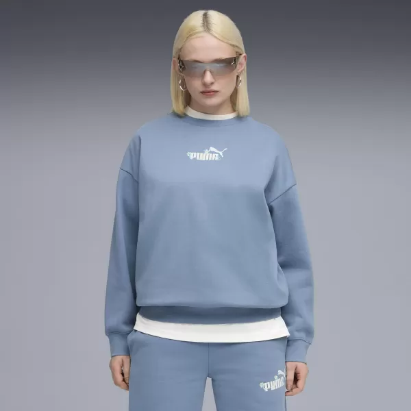  Damske trenirke PUMA ESS NATURE 2 0 OVERSIZED CREW FL 68807834 KUL MODRA 