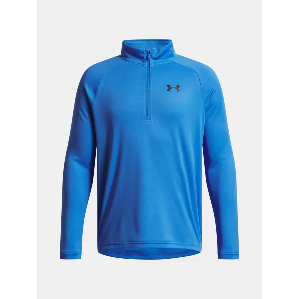  Fantovska majica s kratkimi rokavi UNDER ARMOUR UA TECH 2.0 1/2 ZIP 1363286-402 MODRA 