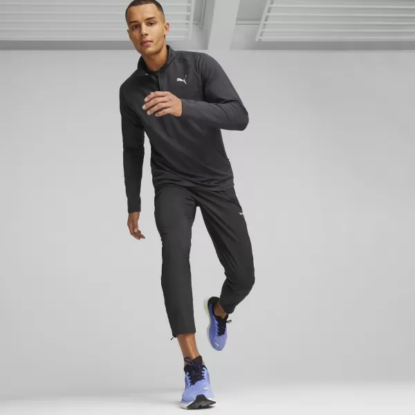 Moška jopica PUMA RUN CLOUDSPUN KNIT 1/2 ZIP 52327201 PUMA ČRNA 