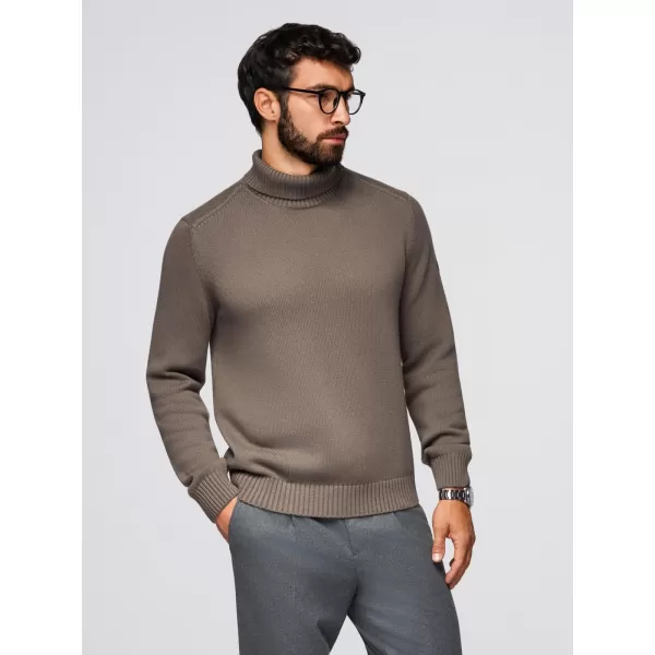  Moški pulover OMBRE OM-SWTN-0163 SIVO-RJAVA 