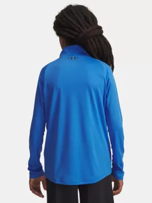 Fantovska majica s kratkimi rokavi UNDER ARMOUR UA TECH 2.0 1/2 ZIP 1363286-402 MODRA