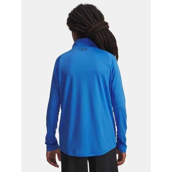  Fantovska majica s kratkimi rokavi UNDER ARMOUR UA TECH 2.0 1/2 ZIP 1363286-402 MODRA 