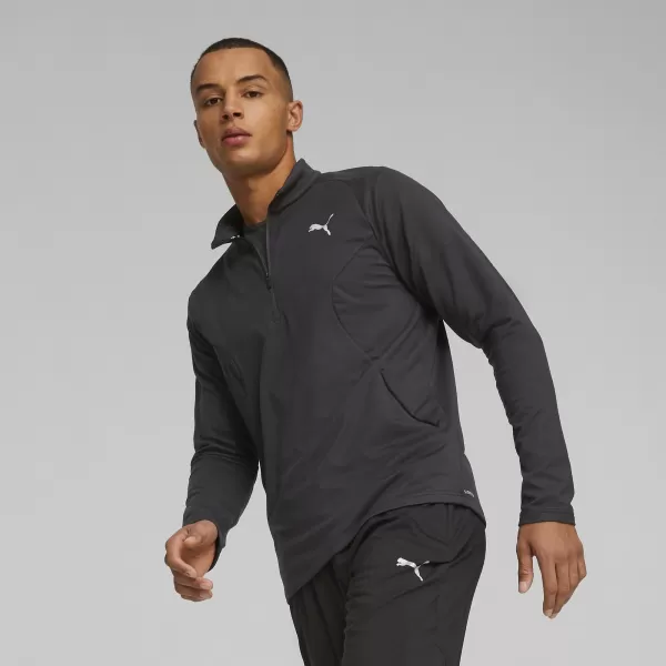  Moška jopica PUMA RUN CLOUDSPUN KNIT 1/2 ZIP 52327201 PUMA ČRNA 