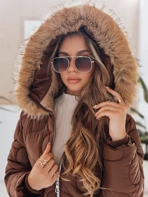 Ženska jakna DSTREET TY4936 RJAVA
