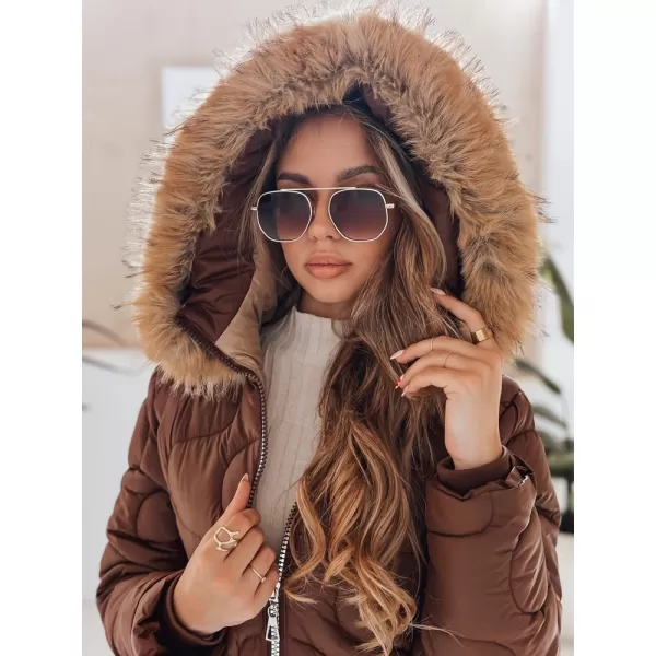  Ženska jakna DSTREET TY4936 RJAVA 