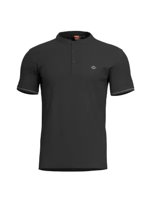Majica s kratkimi rokavi PENTAGON LEVANTES HENLEY T-SHIRT STRIPES K09025 ČRNA