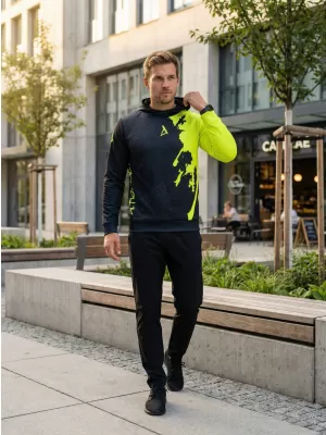 Moški vrhunski funkcionalni pulover ALTISPORT VOJ/ALM112MI01 ČRNO-FLUO RUMENA