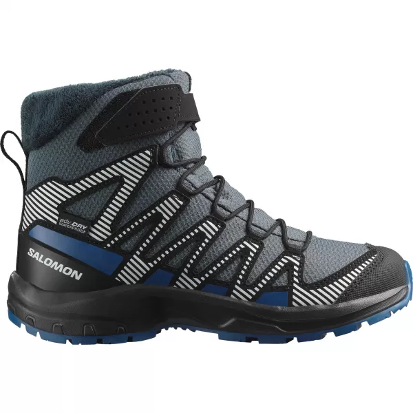  Otroški čevlji SALOMON XA PRO V8 WINTER WATERPROOF J TURBULENCA/ČRNA/TEMNO MODRA 