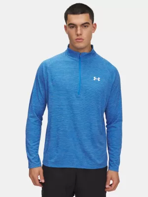 Moška majica s kratkimi rokavi UNDER ARMOUR UA TECH TEXTURED 1/2 ZIP 1382797-402 MODRA