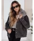 Ženska jakna DSTREET TY5185 TEMNO SIVA