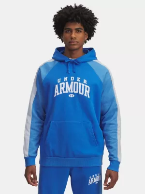 Moški pulover UNDER ARMOUR RIVAL FLC CB HOOD MODRA