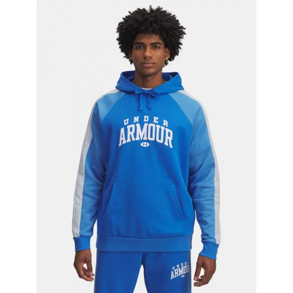  Moški pulover UNDER ARMOUR RIVAL FLC CB HOOD MODRA 