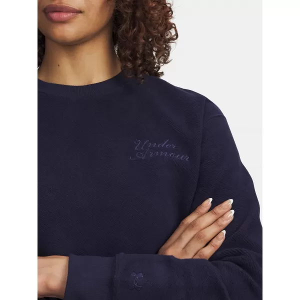  Ženski pulover UNDER ARMOUR ICON TERRY VARSITY CREW MODRA 