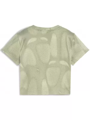 Ženska majica s kratkimi rokavi PUMA DARE TO AOP BABY TEE 63214582 LUKS VOJSKA