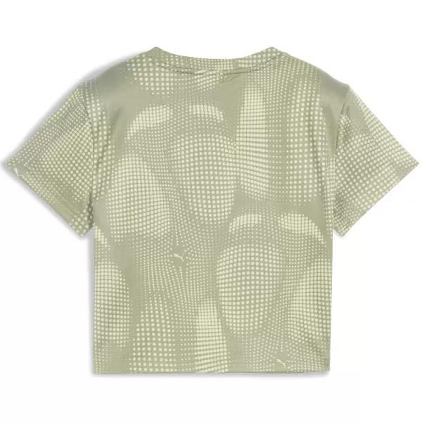  Ženska majica s kratkimi rokavi PUMA DARE TO AOP BABY TEE 63214582 LUKS VOJSKA 