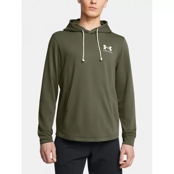  Moški pulover UNDER ARMOUR UA RIVAL TERRY LC HD 1370401-390 ZELENA 