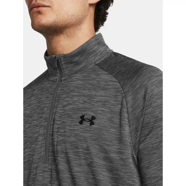  Moška majica s kratkimi rokavi UNDER ARMOUR UA TECH TEXTURED 1/2 ZIP 1382797-025 SIVA 