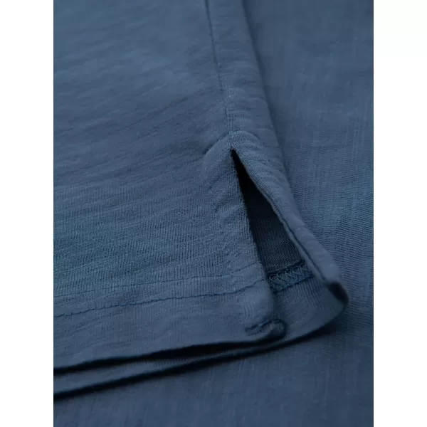  Moška T -majica z ovratnikom OMBRE OM-POWS-0142 TEMNO MODRA 