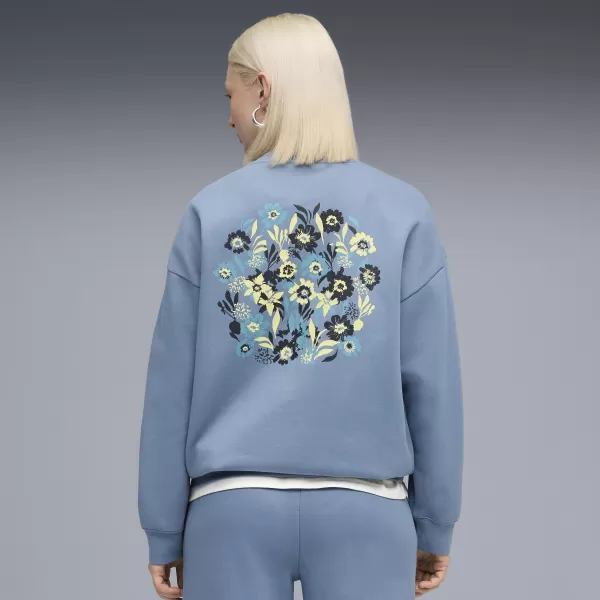  Damske trenirke PUMA ESS NATURE 2 0 OVERSIZED CREW FL 68807834 KUL MODRA 