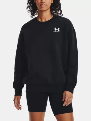 Ženski pulover UNDER ARMOUR ESSENTIAL FLC OS CREW 1379475-001 ČRNA