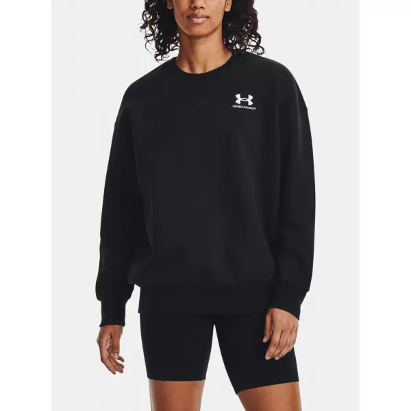  Ženski pulover UNDER ARMOUR ESSENTIAL FLC OS CREW 1379475-001 ČRNA 
