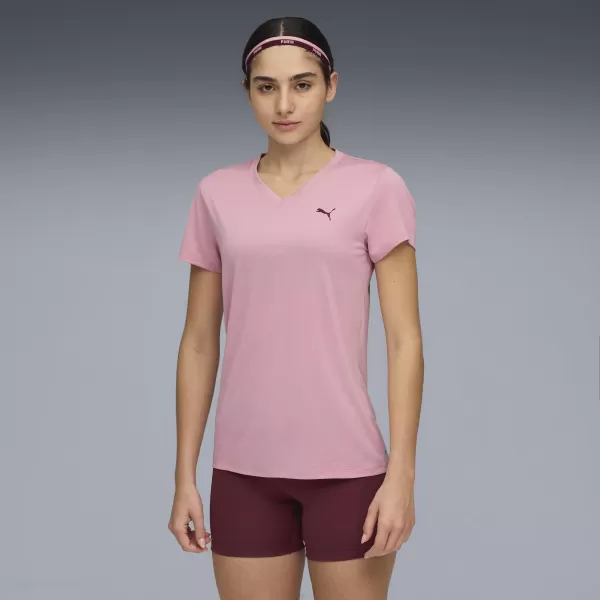  Srajca PUMA W TAD ESSENTIAL VNECK TEE 52589065 POLOŽENA ROZA 