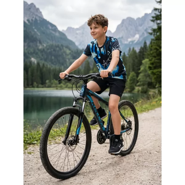  Otroška premium funkcionalna majica ALTISPORT VOJ/ALK076TR01 MODRO ČRNA 