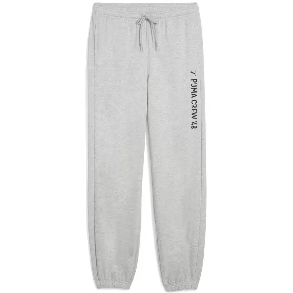  Moške trenirke PUMA M GRAPHIC FRENCH TERRY JOGGER 52770304 SVETLO SIVO VRESJE 