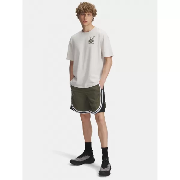  Moške kratke hlače UNDER ARMOUR UA M COURTSIDE SHORT 6004087-390 ZELENA 