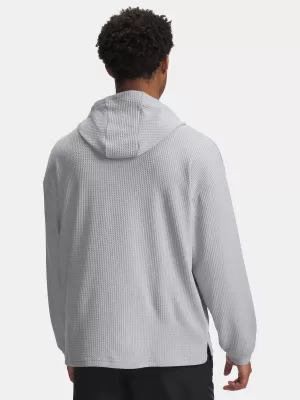 Moški pulover UNDER ARMOUR UA RIVAL WAFFLE HOODIE 1383108-011 SIVA