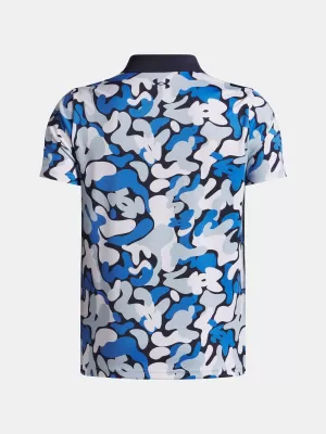 Fantovska majica s kratkimi rokavi UNDER ARMOUR UA MATCHPLAY PRINTED POLO 1377349-412 MODRA