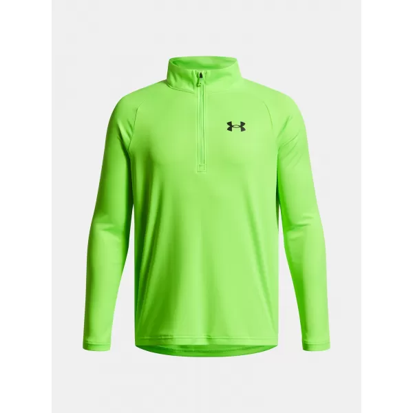  Fantovska majica s kratkimi rokavi UNDER ARMOUR UA TECH 2.0 1/2 ZIP 1363286-389 ZELENA 