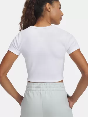 Ženska majica s kratkimi rokavi UNDER ARMOUR UA RIVAL RIB BABY TEE 6000264-100 BELA