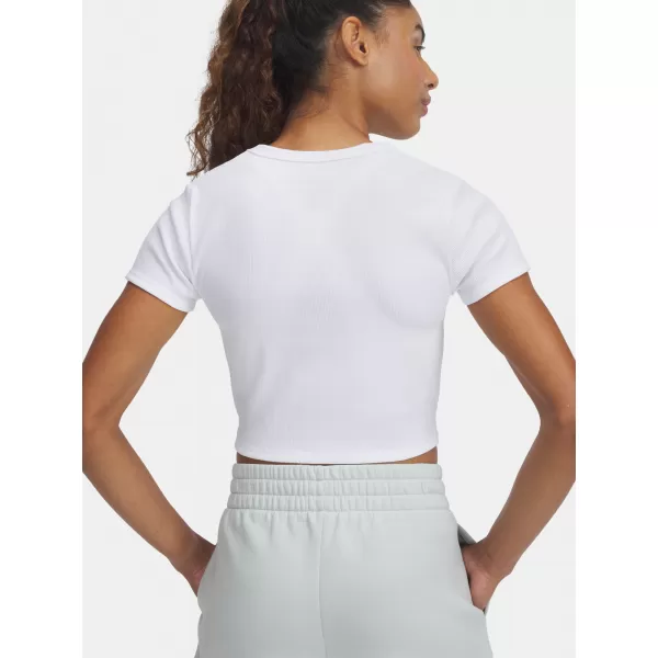 Ženska majica s kratkimi rokavi UNDER ARMOUR UA RIVAL RIB BABY TEE 6000264-100 BELA 