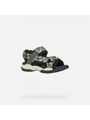 Sandale za fante GEOX BOREALIS TEMNO ZELENA