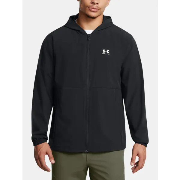  Moški pulover UNDER ARMOUR UA VIBE WOVEN WINDBREAKER 1386555-001 ČRNA 