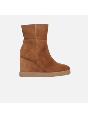 Ženski gležnjarji GEOX ELIDEA WEDGE RJAVA