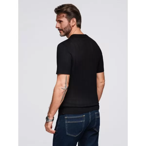  Moška T -majica OMBRE OM-POSS-0158 ČRN 