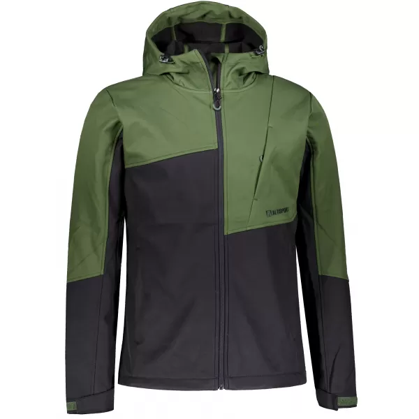  Moška softshell jakna ALTISPORT GAN KAKI/ČRNA 