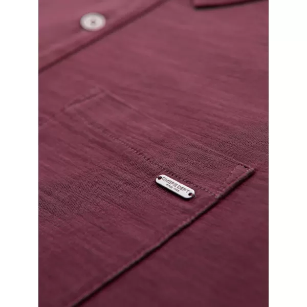  Moška T -majica z ovratnikom OMBRE OM-POWS-0142 MAROON 