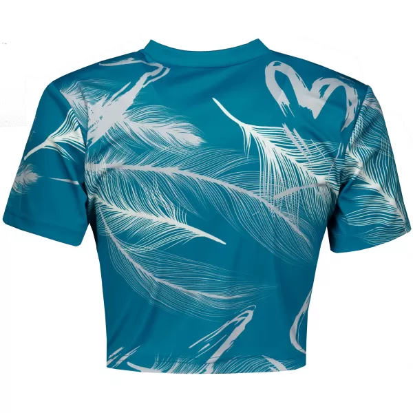  Ženski vrhunski kratki top ALTISPORT VOJ/ALW001TR07 EMERALD/ŠEDÁ SMARAGDNO/SIVA 