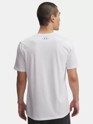 Moška majica s kratkimi rokavi UNDER ARMOUR UA TRIPLE STACK LC LOGO SS BELA